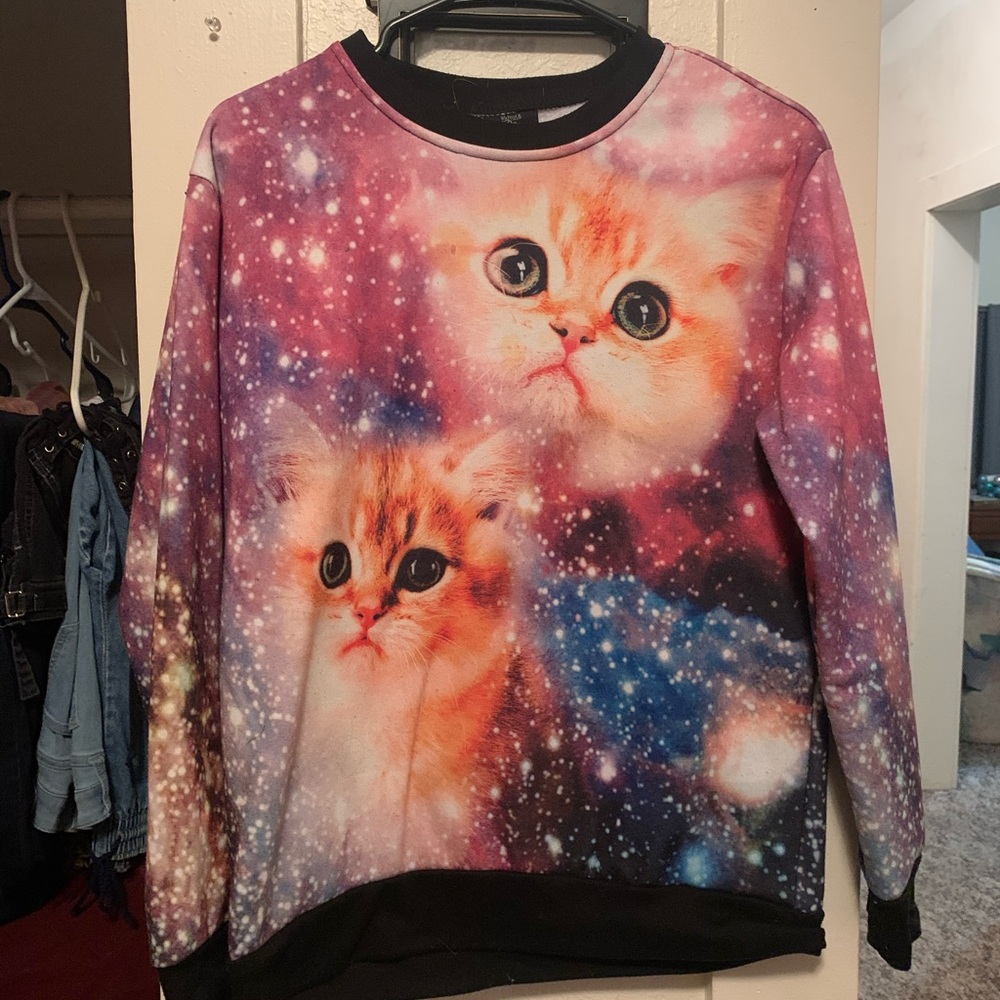 Ur an outfitters galaxy cat sweater